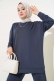 Loyşa Salaş Tunikli İkili Takım Füme AY7258