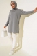 Uzun Kol Basic Tunik Füme AY7254