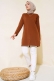 Uzun Kol Basic Tunik Kahve AY7254