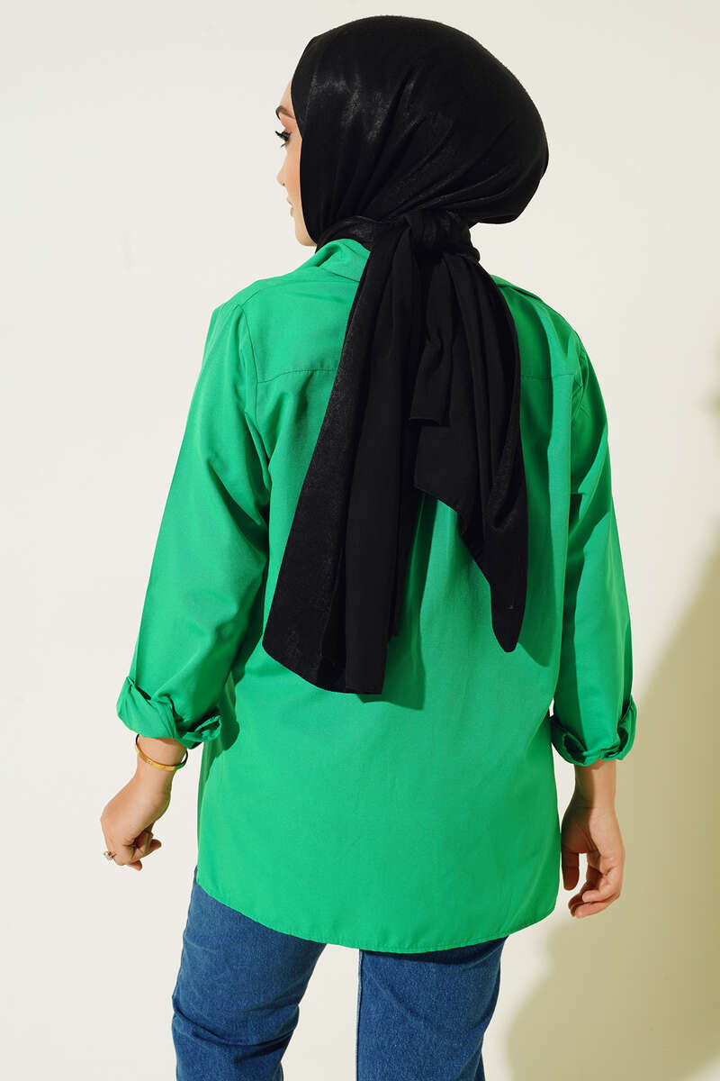 Yanları Çıt Çıt Düğmeli Gömlek Benetton AY9474