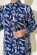 Zebra Desen Oversize Gömlek Lacivert AY7544