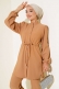 Bel Büzgülü Çizgili Takım Camel AY9500