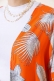 Desenli Salaş Kimono İkili Takım Oranj AY7698