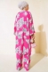 Desenli Salaş Kimono İkili Takım Fuşya AY7698