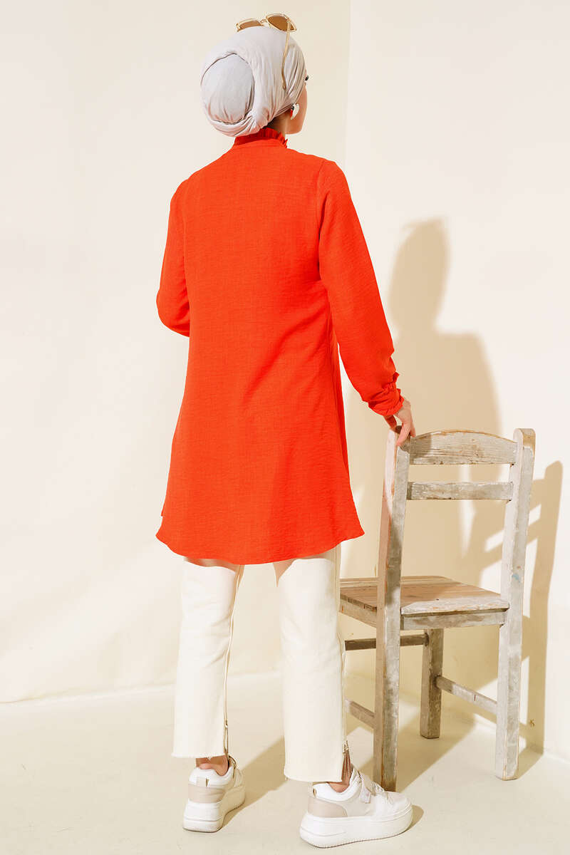 Fırfır Detaylı Tunik Oranj AY6352