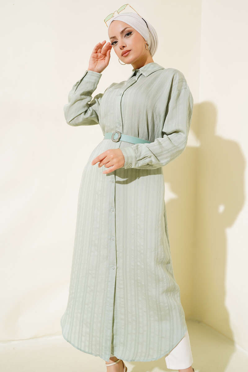 Kemerli Uzun Tunik Mint AY7816