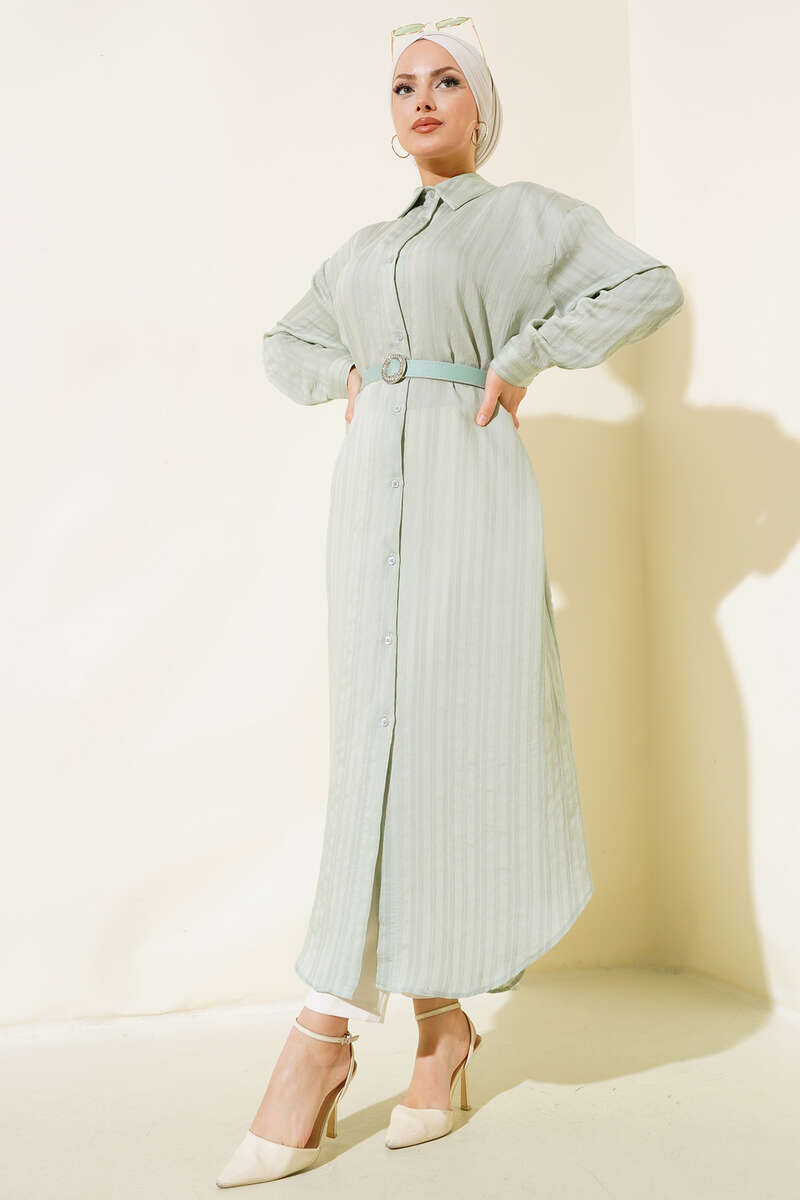 Kemerli Uzun Tunik Mint AY7816