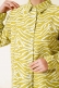 Zebra Desen Oversize Gömlek Yağ Yeşili AY7544