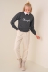 Angel Baskılı Antrasit Sweatshirt AY10115
