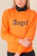 Angel Baskılı Oranj Sweatshirt AY10115