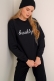 Brooklyn Baskılı Siyah Sweatshirt AY10117