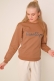 Brooklyn Baskılı Taba Sweatshirt AY10117