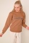 Brooklyn Baskılı Taba Sweatshirt AY10117