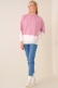 Çift Renkli Kapüşonlu Pudra Sweatshirt AY10119