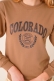 Colorado Baskılı Taba Sweatshirt AY10123