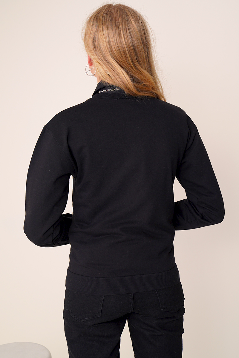 Los Angeles Baskılı Siyah Sweatshirt AY10125