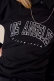 Los Angeles Baskılı Siyah Sweatshirt AY10125