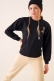 Mini Panda Baskılı Siyah Sweatshirt AY10127
