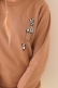 Mini Panda Baskılı Taba Sweatshirt AY10127