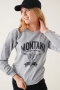 Montana Baskılı Gri Sweatshirt AY10129