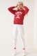 Montana Baskılı Kırmızı Sweatshirt AY10129