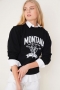 Montana Baskılı Siyah Sweatshirt AY10129