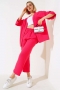 Krep Kimono İkili Takım Pembe AY13335