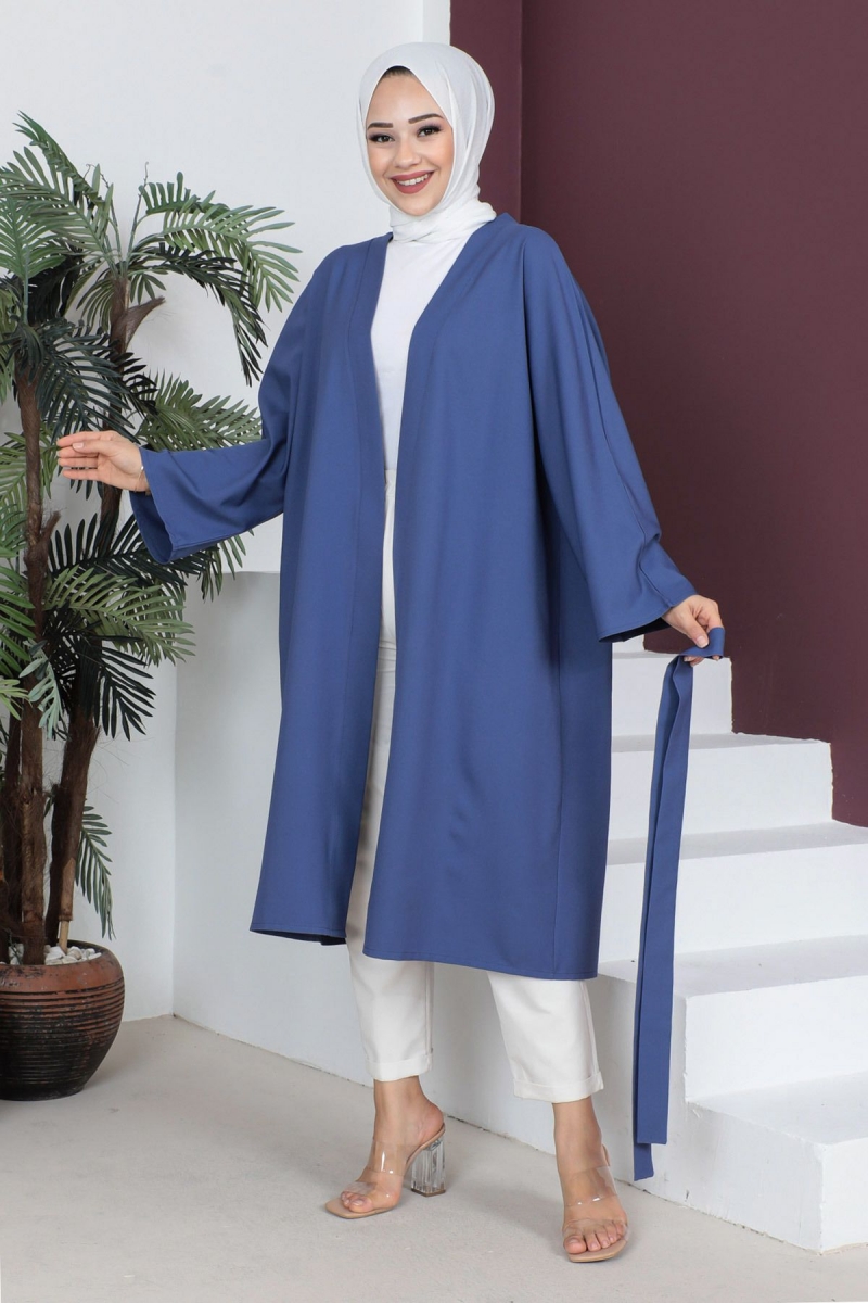 Beli Kuşaklı Kimono Tsd İndigo AY13260