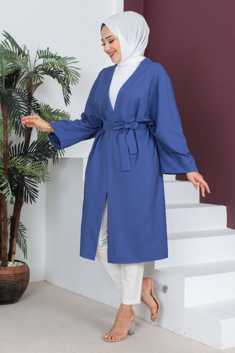 Beli Kuşaklı Kimono Tsd İndigo AY13260