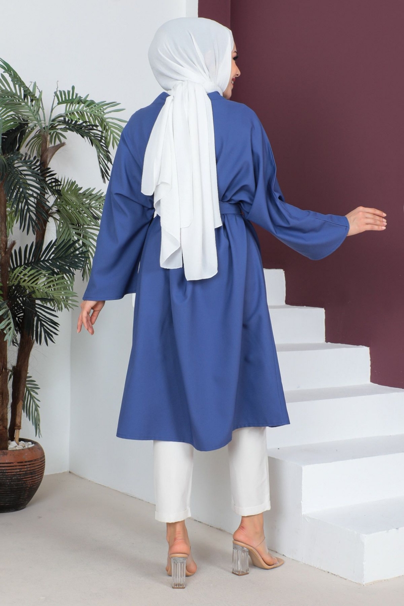 Beli Kuşaklı Kimono Tsd İndigo AY13260